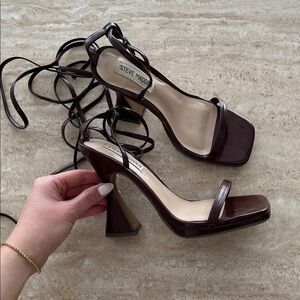 Steve Madden Burgundy Strappy Heels